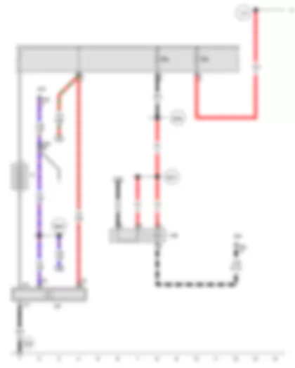 Wiring Diagram  AUDI A4 2012 - Battery - Terminal 15 voltage supply relay - Battery monitor control unit