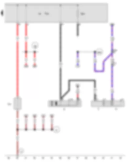 Wiring Diagram  AUDI A4 2011 - Starter - Alternator - Voltage regulator - Terminal 30 wiring junction 2 - Jump start socket