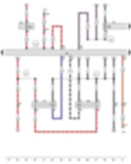 Wiring Diagram  AUDI A4 2012 - Starter motor relay - Engine control unit - Starter motor relay 2