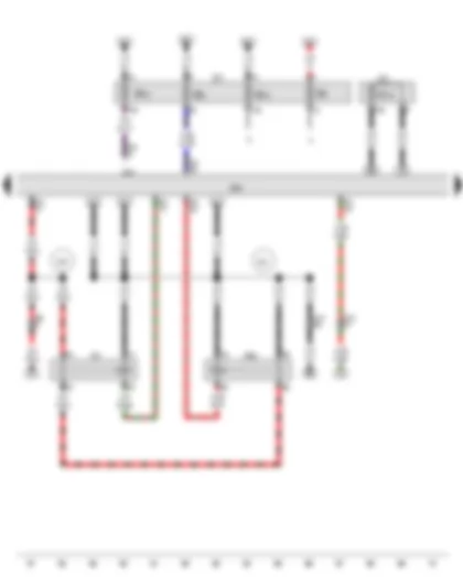 Wiring Diagram  AUDI A4 2013 - Starter motor relay - Engine control unit - Starter motor relay 2