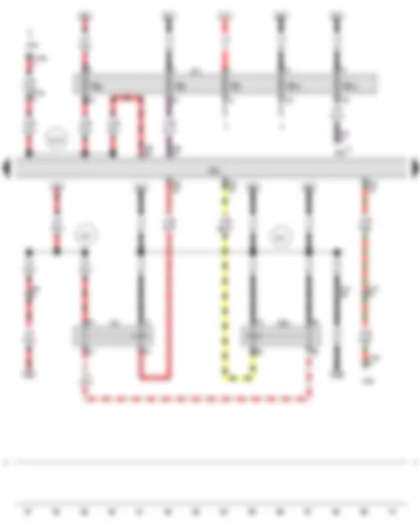 Wiring Diagram  AUDI A4 2014 - Starter motor relay - Engine control unit - Starter motor relay 2