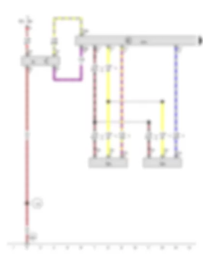 Wiring Diagram  AUDI A4 2012 - Light switch - Rear left vehicle level sender - Onboard supply control unit