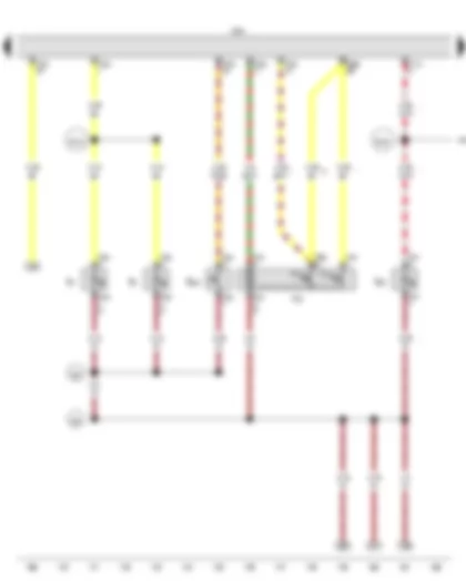 Wiring Diagram  AUDI A4 2017 - Rear lid handle release button - Rear lid contact switch for anti-theft alarm - Contact switch in lock cylinder for rear lid - anti-theft alarm system and central locking system - Convenience system central control unit - Rear lid central locking motor - Rear lid light - Left number plate light - Right number plate light