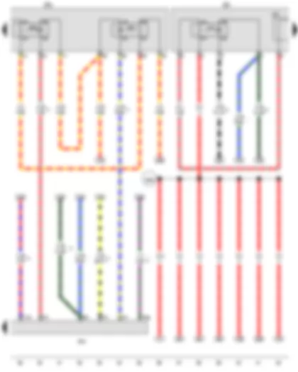 Wiring Diagram  AUDI A4 2017 - Main relay - Starter relay 1 - Starter relay 2 - Fuse carrier 1 - Relay and fuse carrier 1 - Relay and fuse carrier 3