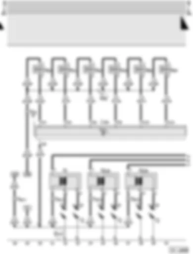 Wiring Diagram  AUDI A4 1995 - Multi-point injection control unit - ignition system - injectors