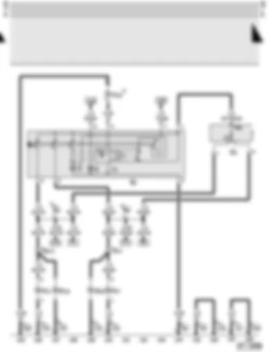 Wiring Diagram  AUDI A4 1995 - Hazard warning light switch - turn signal switch