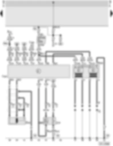 Wiring Diagram  AUDI A4 1995 - Motronic control unit - engine speed sender - lambda probe - ignition transformer