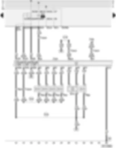Wiring Diagram  AUDI A4 1996 - Motronic control unit - fuel pump relay - injectors - air mass meter