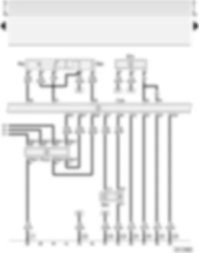 Wiring Diagram  AUDI A4 1997 - Multi-point injection control unit - air mass meter - throttle valve potentiometer - hall sender - final output stage for ignition coils