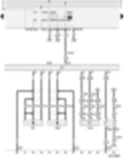 Wiring Diagram  AUDI A4 1997 - Multi-point injection control unit - firing point sender - engine speed sender - coolant temperature sender - fuel pump relay