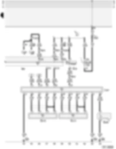 Wiring Diagram  AUDI A4 1996 - Central locking system with interior lights switch-off delay - infra-red receiver and anti-theft alarm system with interior monitoring