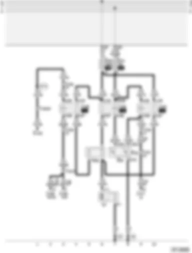Wiring Diagram  AUDI A4 1998 - Radiator fan control - 300 W (without air conditioner) - for 1.9 l TDI 81 kW - 4 cylinder
