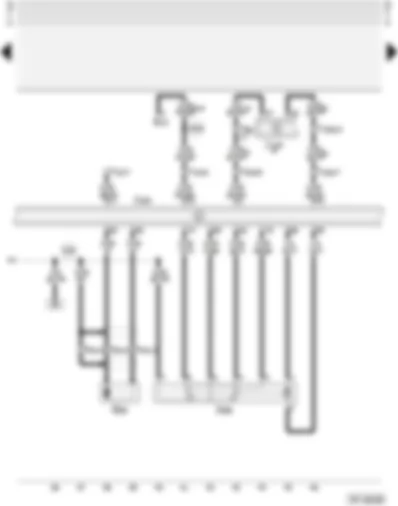 Wiring Diagram  AUDI A4 1996 - Motronic control unit - throttle valve control unit - engine speed sender