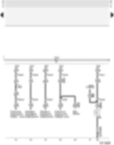 Wiring Diagram  AUDI A4 1996 - 4-speed automatic gearbox with selector lever lock (01N) - applicable from January 1996 onwards