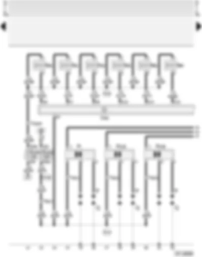 Wiring Diagram  AUDI A4 1997 - Multi-point injection control unit - ignition system - injectors