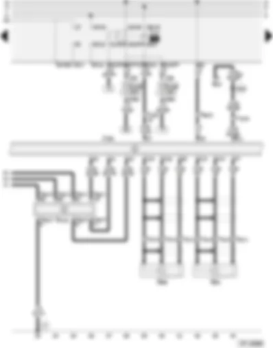 Wiring Diagram  AUDI A4 1997 - Multi-point injection control unit - fuel pump relay - knock sensors - final output stage for ignition coils