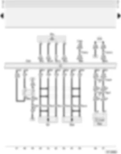 Wiring Diagram  AUDI A4 1997 - Multi-point injection control unit - firing point sender - engine speed sender - coolant temperature sender