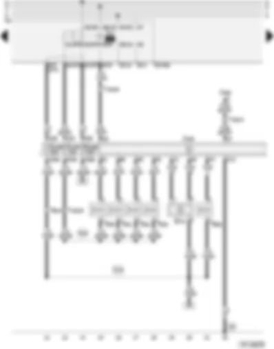 Wiring Diagram  AUDI A4 1997 - Motronic control unit - fuel pump relay - air mass meter - injectors