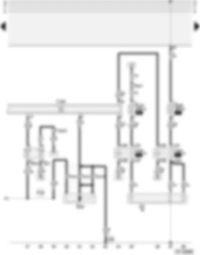 Wiring Diagram  AUDI A4 1997 - Diesel direct injection system control unit - engine speed sender - ccoolant temperature sender - relay for coolant heater elements - coolant heating elements