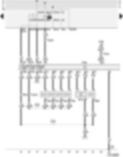 Wiring Diagram  AUDI A4 1997 - Simos control unit - fuel pump relay - air mass meter - injectors