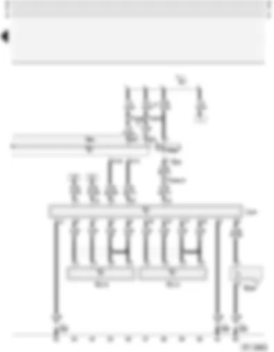 Wiring Diagram  AUDI A4 1997 - Central locking system with interior lights switch-off delay and anti-theft alarm system with interior monitoring