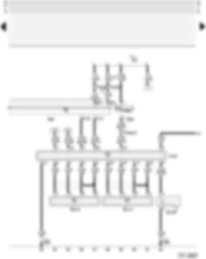Wiring Diagram  AUDI A4 1997 - Central locking system with interior lights switch-off delay and anti-theft alarm system with interior monitoring - Audi Avant models
