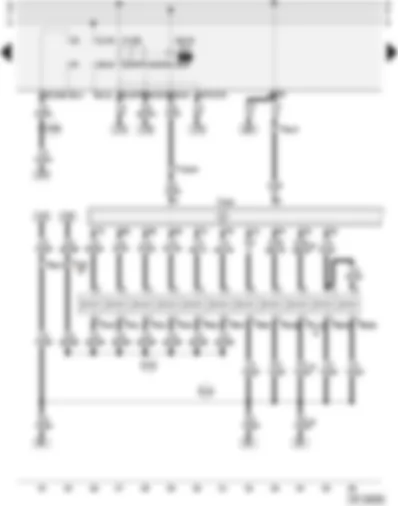 Wiring Diagram  AUDI A4 1998 - Motronic control unit - fuel pump relay - injectors