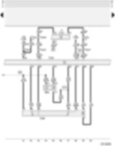 Wiring Diagram  AUDI A4 2002 - Motronic control unit - throttle valve control unit - Hall sender