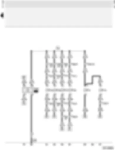 Wiring Diagram  AUDI A4 2002 - Central locking system with interior lights switch-off delay and anti-theft alarm system with interior monitoring - active footwell light