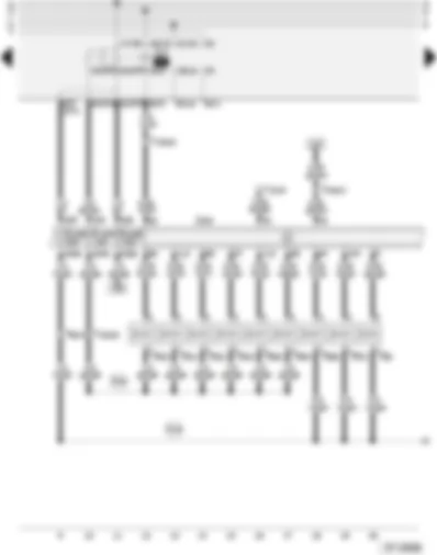 Wiring Diagram  AUDI A4 2002 - Motronic control unit - fuel pump relay - injectors