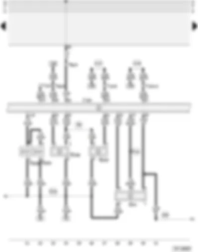 Wiring Diagram  AUDI A4 1998 - Motronic control unit - exhaust gas temperature sender - inlet camshaft timing adjustment valve - air mass meter