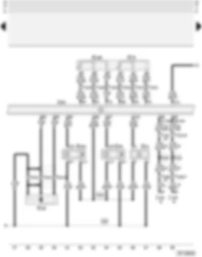 Wiring Diagram  AUDI A4 1998 - Motronic control unit - Hall senders - accelerator pedal position sender - engine speed sender - charge air pressure sender