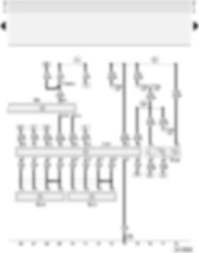 Wiring Diagram  AUDI A4 2002 - Central locking system with interior lights switch-off delay and anti-theft alarm system with interior monitoring - Audi Avant