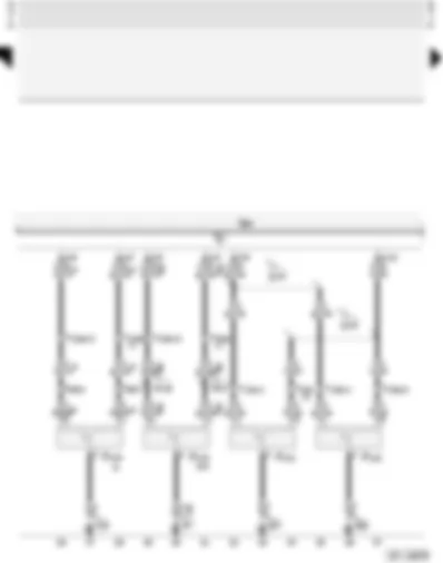 Wiring Diagram  AUDI A4 1998 - Central locking system with interior lights switch-off delay - reading lights and illuminated make-up mirrors