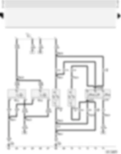 Wiring Diagram  AUDI A4 1998 - Central locking system with interior lights switch-off delay - reading lights and illuminated make-up mirrors
