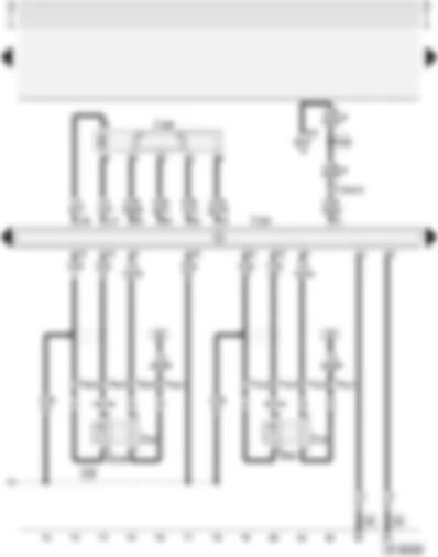 Wiring Diagram  AUDI A4 2002 - Motronic control unit - lambda probes - throttle valve control unit
