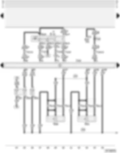 Wiring Diagram  AUDI A4 2001 - Motronic control unit - coolant temperature sender - intake air temperature sender - knock sensors - cruise control system switch