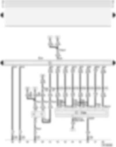 Wiring Diagram  AUDI A4 2002 - Air conditioner with automatic control - with auxiliary water pump (6-cylinder fuel injection engines)