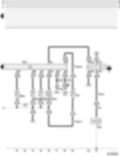 Wiring Diagram  AUDI A4 2002 - Air conditioner with automatic control - with auxiliary water pump (6-cylinder fuel injection engines)