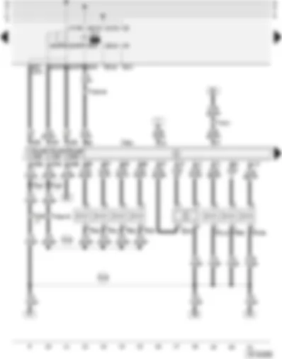 Wiring Diagram  AUDI A4 2001 - Simos control unit - fuel pump relay - air mass meter - injectors