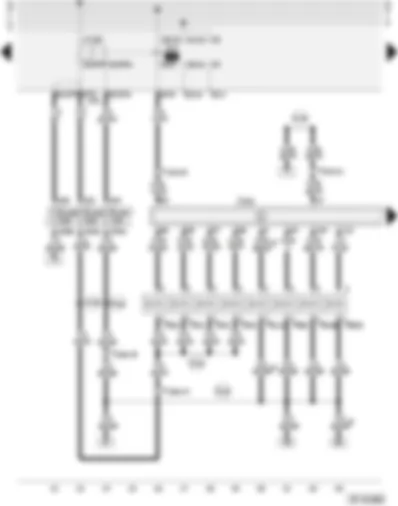 Wiring Diagram  AUDI A4 2002 - Motronic control unit - fuel pump relay - injectors