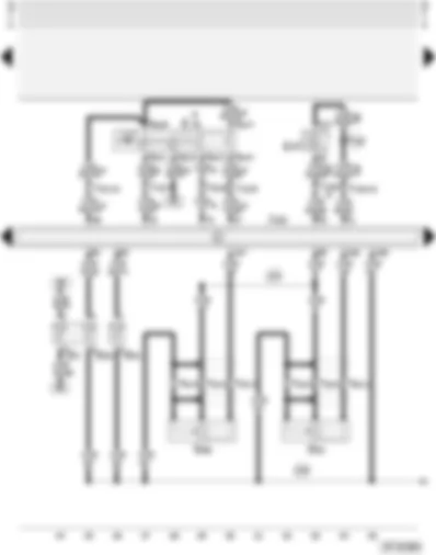 Wiring Diagram  AUDI A4 2000 - Motronic control unit - coolant temperature senders - intake air temperature sender - knock sensors - cruise control system switch