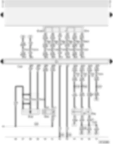 Wiring Diagram  AUDI A4 2002 - Motronic control unit - brake light switch - clutch pedal switch - engine speed sender - Hall sender - accelerator pedal position sender