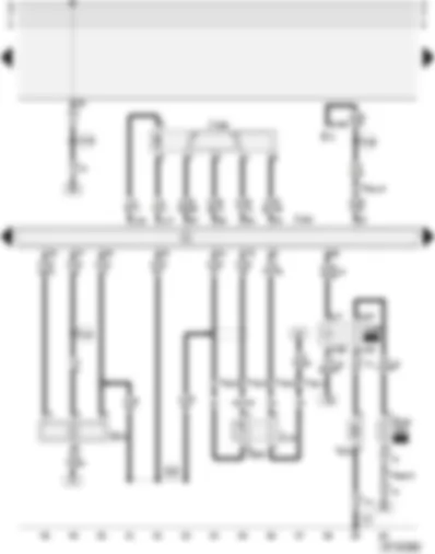 Wiring Diagram  AUDI A4 2000 - Motronic control unit - throttle valve control unit - lambda probe - air mass meter