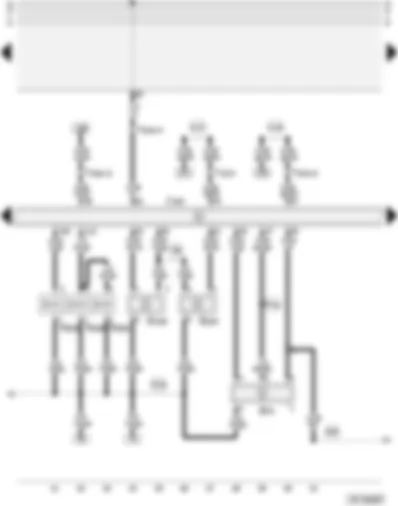 Wiring Diagram  AUDI A4 2002 - Motronic control unit - exhaust gas temperature sender - inlet camshaft timing adjustment valve - air mass meter