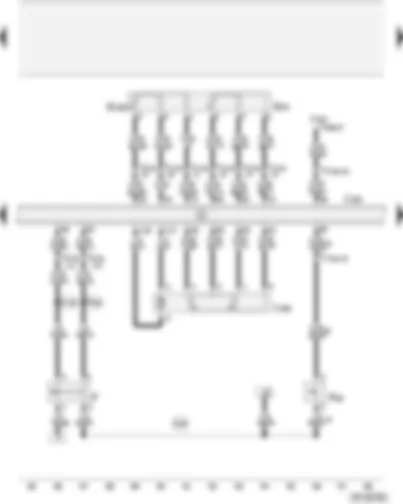 Wiring Diagram  AUDI A4 2001 - Accelerator pedal position sender - Motronic control unit - throttle valve control part