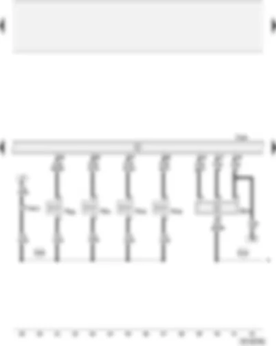 Wiring Diagram  AUDI A4 2001 - Air mass meter - Motronic control unit - injectors