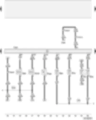 Wiring Diagram  AUDI A4 2001 - Coolant temperature sender - intake air temperature sender - Motronic control unit - activated charcoal filter system solenoid valve I - intake manifold change-over valve