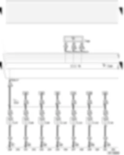 Wiring Diagram  AUDI A4 2001 - Control unit with display in dash panel insert - illumination for dash panel vents - radio controlled clock