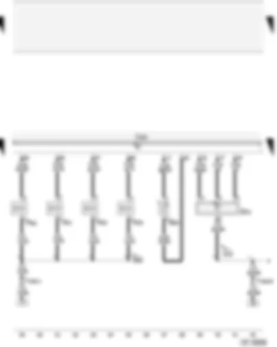 Wiring Diagram  AUDI A4 2001 - Air mass meter - coolant temperature sender - radiator outlet - Motronic control unit - injectors